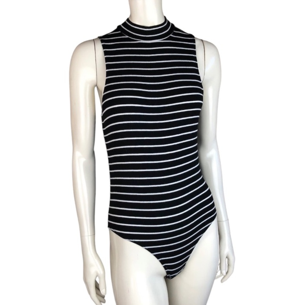 AE Mock Neck Striped Onesie